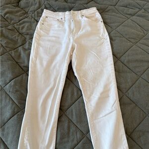 Madewell White Boyfriend Jeans